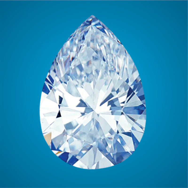 1 1/4 Ct. Pear Shape Brilliant Cut "LAB BORN" Genuine Diamond F-Color VS Clarity TN3006-125