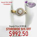10k Solid Yellow Gold Diamond (set) Rings TN-10562