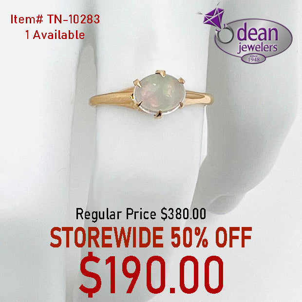 10k Solid Yellow Gold Cut Opal Ring TN-10283