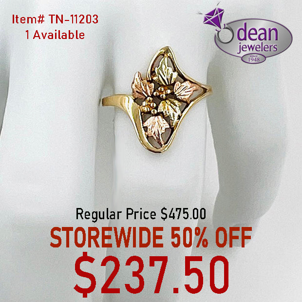 10k Solid Black Hills Gold Ring TN-10800