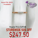 10k Solid Rose Gold 3 Diamond Ring TN-10023