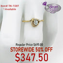 10k Solid Yellow Gold Aquamarine and Diamond Ring TN-11387