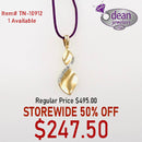 10k Solid Yellow Gold Diamond .06 ct.  Pendant TN-10912