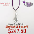 10k Solid White Gold Diamond .06 ct. Total Diamond Pendant TN-10911