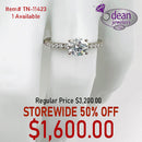 14k Solid White Gold Lab Diamond Ring TN-11423