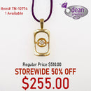 10k Solid Yellow Gold 1 Diamond Pendant TN-10774