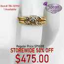 10k Solid Yellow Gold 6 Diamond (Set) Rings TN-10992