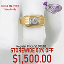 14k Solid Yellow Gold Diamond .48tw. Mine Cut TN-11187