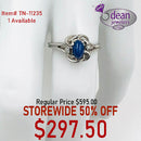 10k Solid White Gold Linde Star Sapphire TN-11235