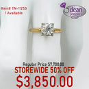 14k Solid Yellow Gold 1 Mine Cut Diamond .48tw. Ring TN-11253