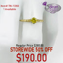 10k Solid Yellow Gold 1 Yellow Diamond 4mm. TN-11283