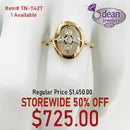 14k Solid Yellow Gold 5 Diamond Ring TN-11427
