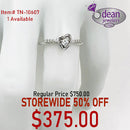 10k Solid White Gold Diamond Ring TN-10607