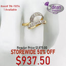 14k Solid Yellow Gold 16 Diamond Ring TN-11074