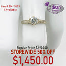 10k Solid Yellow Gold Diamond Ring TN-11073