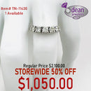 10k Solid White Gold Diamond Ring TN-11430