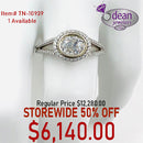 14k Solid White Gold Diamond Ring TN-10939