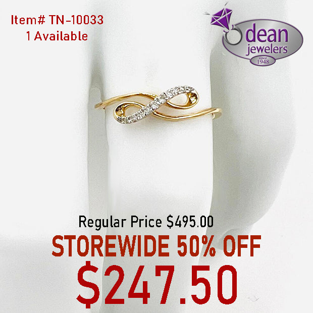 10k Solid Yellow Gold 11 Diamond Ring TN-10033
