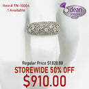 10k Solid White Gold 10 Diamond Ring TN-10004