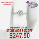 10 Solid White Gold Diamond Ring TN-10050