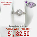 10k Solid White Gold Diamond Ring TN-10201