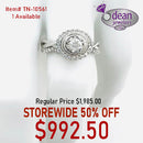 10k Solid White Gold Diamond (Set) Rings TN-10561