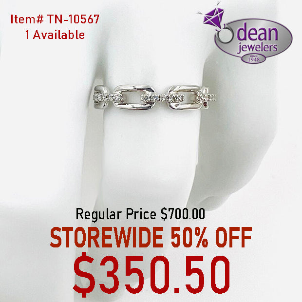 10k Solid White Gold Diamond Ring TN-10567