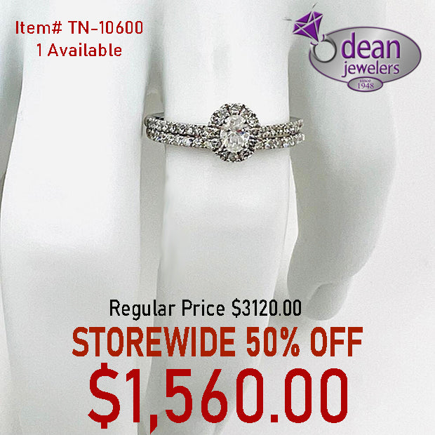 10k Solid White Gold Diamond (Set) Rings TN-10600