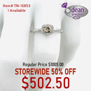 10k Slid White Gold 1 Choc. Diamond/ 18 Diamond Ring TN-10853