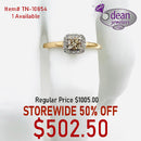 10k Solid Yellow Gold 1 Choc. Diamond/ 18 Diamond Ring TN-10854