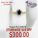 10k Solid Yellow Gold Sapphire/ Diamond  .10 tw. Ring TN-10863
