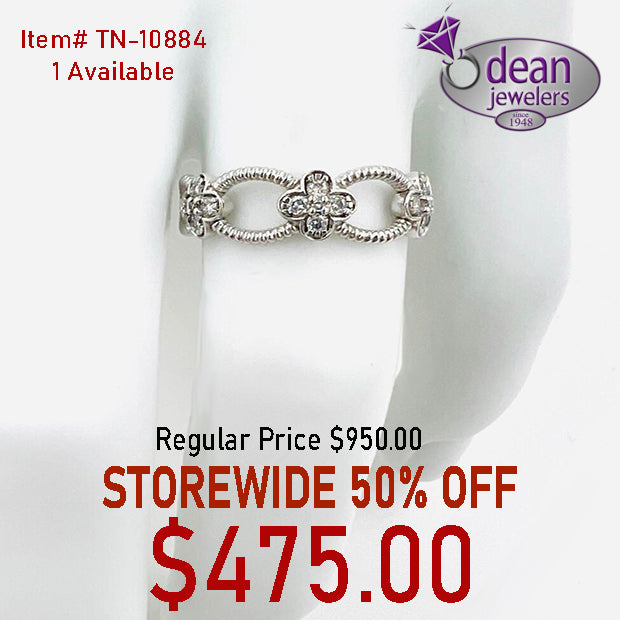 10k Solid White Gold Diamond .20 tw. Ring TN-10884