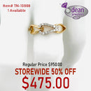 10k Solid Yellow Gold Diamond .15 tw. Ring TN-10887