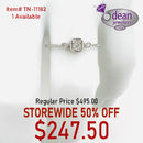 10k Solid White Gold Diamond Ring TN-11182