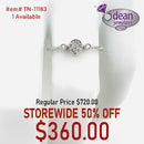 10k Solid White Gold Diamond .10 tw Ring TN-11182