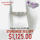 14k Solid White Gold 9 Lab Diamond Ring  TN-11338