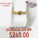 10k Solid Yellow Gold 10 Diamond Ring TN-10012
