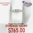 10k Solid White Gold 3 Diamond Ring TN-10045