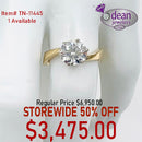 14k Solid Yellow Gold/ White Gold 2 1/2 ct. Lab Grown Diamond Designer Ring TN-11445