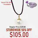 14k Solid Yellow Gold 1 Pearl Pendant TN-10770