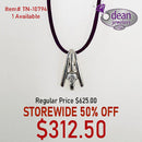 14k Solid White Gold Diamond Pendant TN-10794