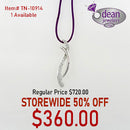 10k Solid White Gold Diamond Pendant TN-10914