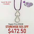 10k Solid White Gold Diamond Pendant TN-10921