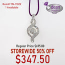 10k Solid White Gold 23 Diamond Pendant TN-11322