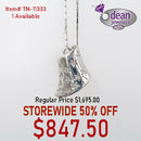 14k Solid White Gold 12 Diamond 18" 14k Chain Necklace TN-11333