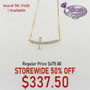10k Solid Yellow Gold 20 Diamond 18" adj. Chain Necklace TN-11428