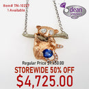 14k Solid Rose Gold/White Gold 1 Tanz/11 Diamond "Original" Pendant TN-10227