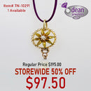 10k Solid Yellow Gold 2 Pearls Pendant TN-10291
