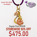 10k Solid Yellow Gold Diamond Pendant TN-10925