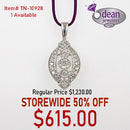 10k Solid White Gold Diamond .33tw Pendant TN-10928